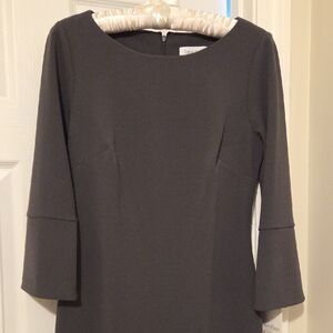 NEW Calvin Klein Charcoal Longer Sleeve Dress Size 6